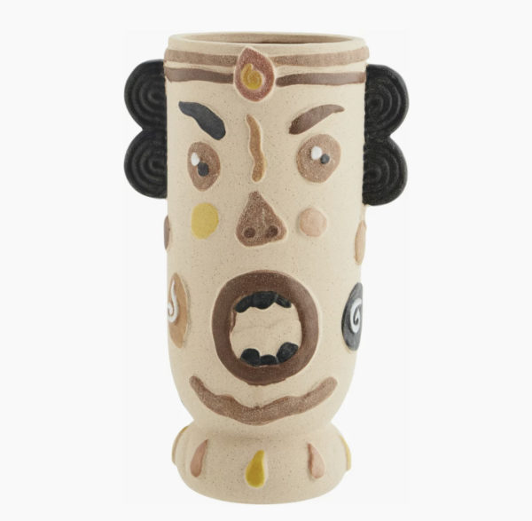 Stoneware vase face