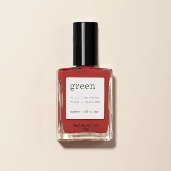 Vernis green poppy red