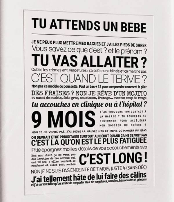 affiche tout est dit bébé